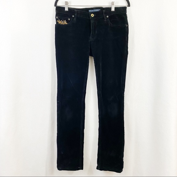 Ralph Lauren 650 Thompson Blue Label Corduroy Pants Black 8 - Picture 1 of 9